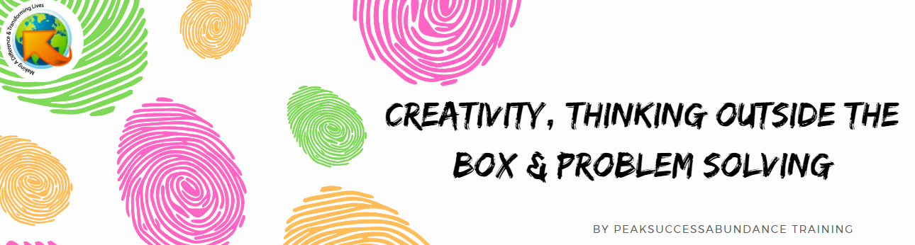 CREATIVITY, THINKING OUTSIDE THE BOX AND PROBLEM SOLVING training course banner